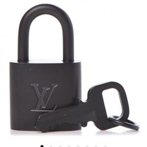 Louis Vuitton Black Matte lock and key WITH COA